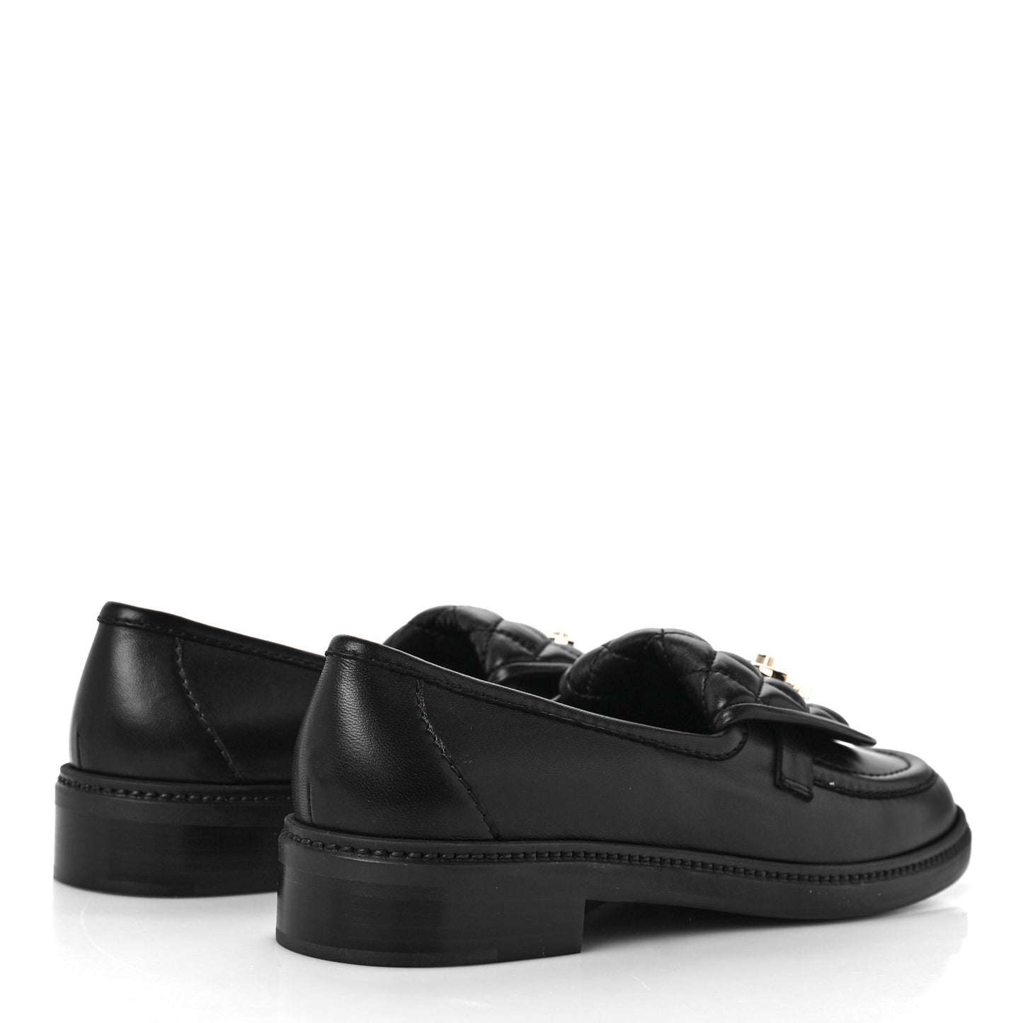 Lambskin Quilted CC Turnlock Loafers 41.5 Black