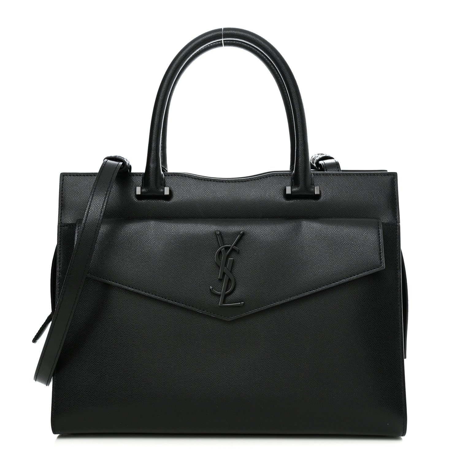 Saint Laurent Grain De Poudre Medium Uptown Tote Black 1 of 10