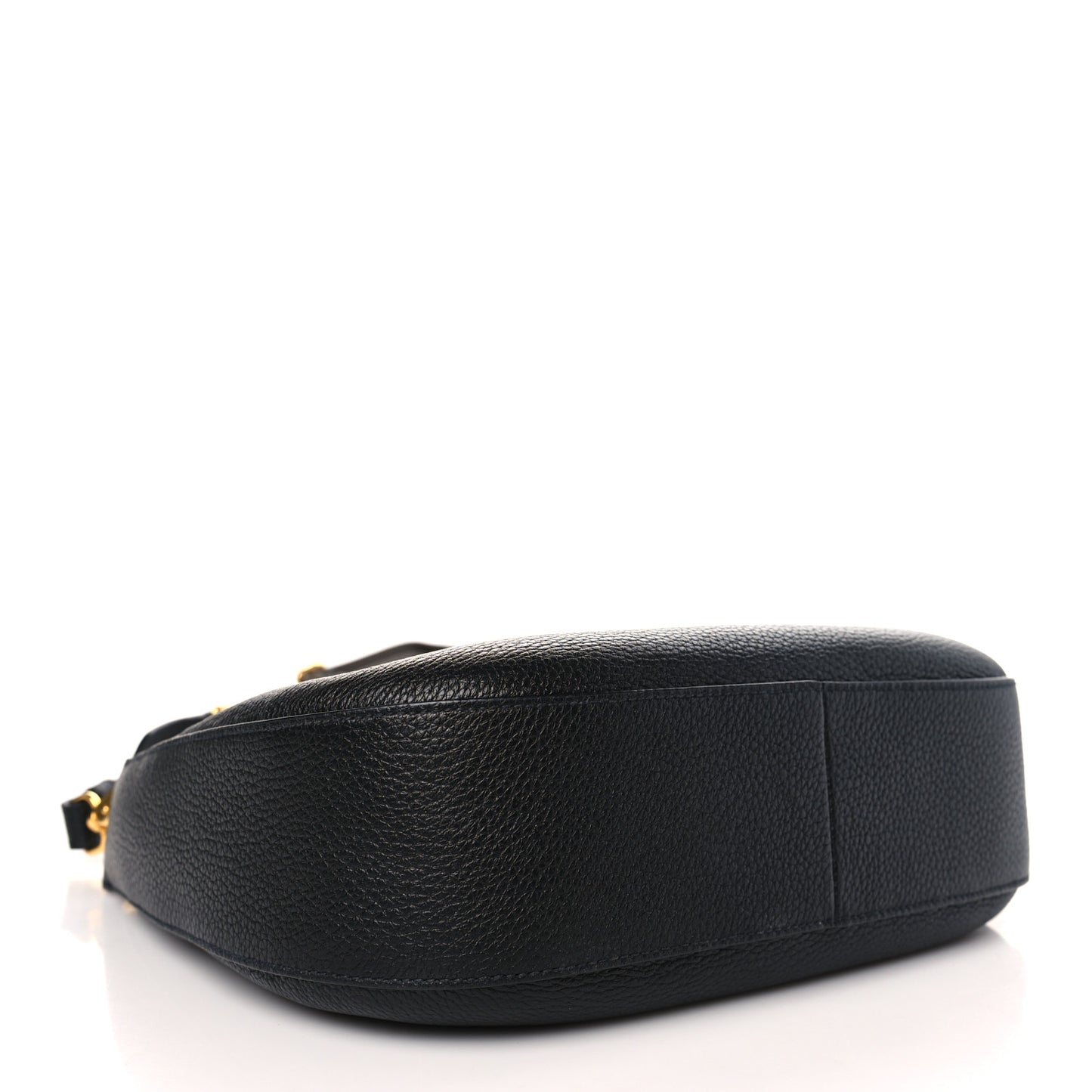 Vitello Daino Zippered Messenger Hobo Black