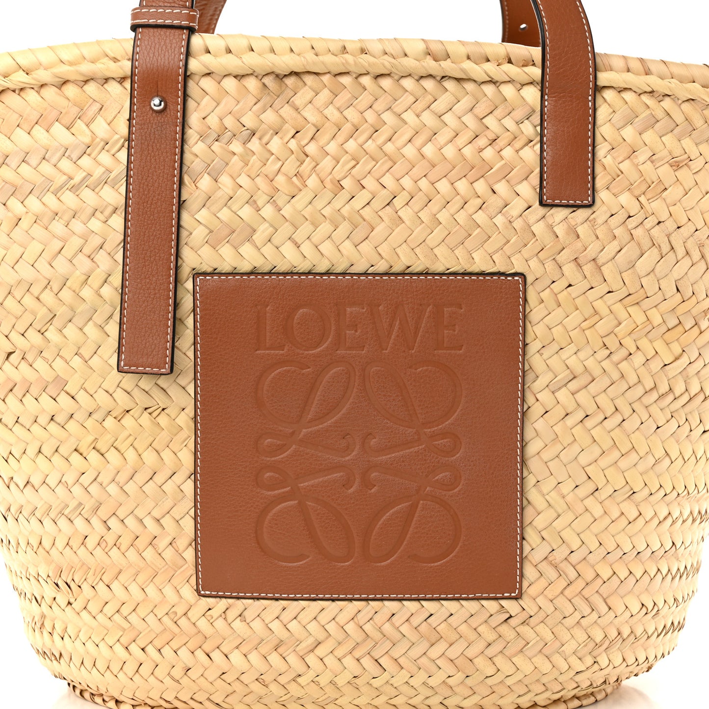 Raffia Large Basket Tote Bag Natural Tan