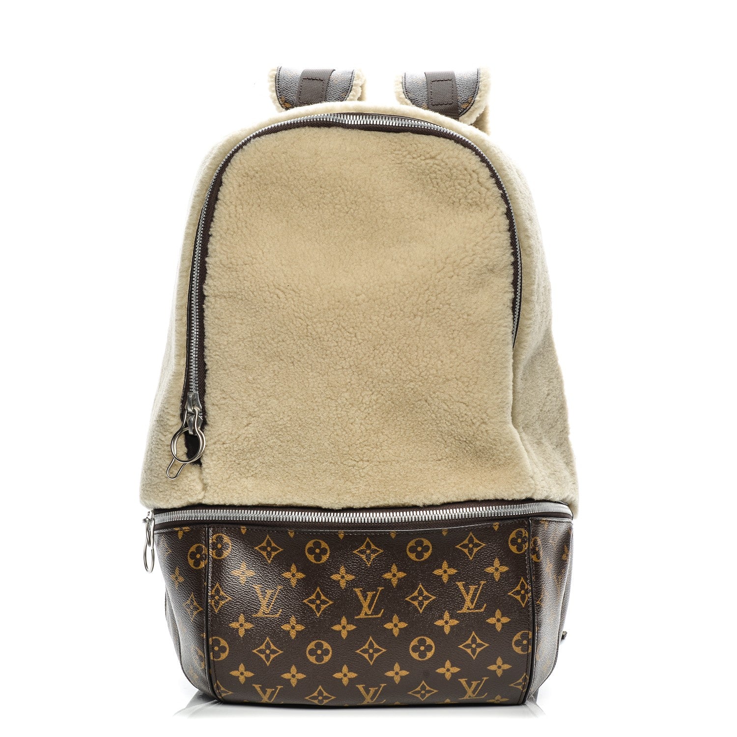 Louis Vuitton Shearling Monogram Marc Newson Fleece Pack Beige 242208 – FASHIONPHILE