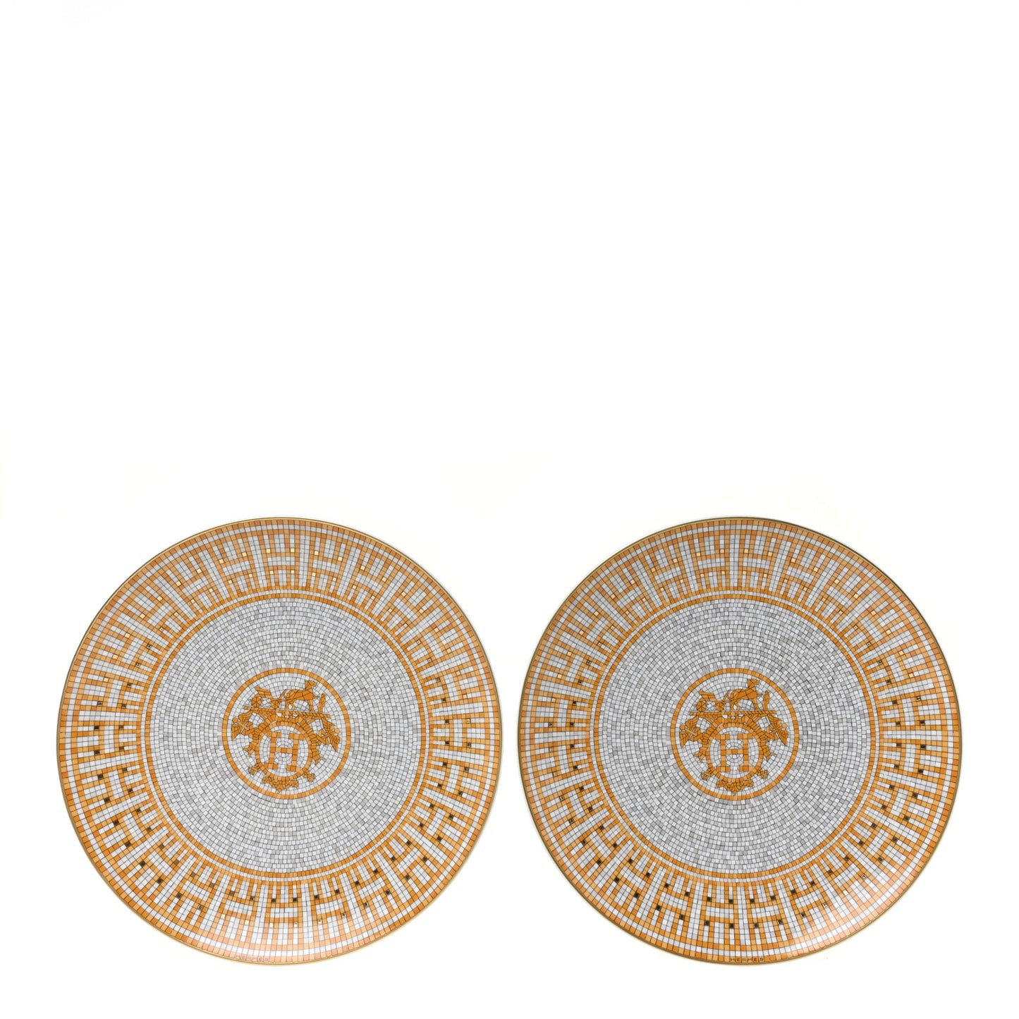 Porcelain Mosaique au 24 Dessert Plate Set of 2