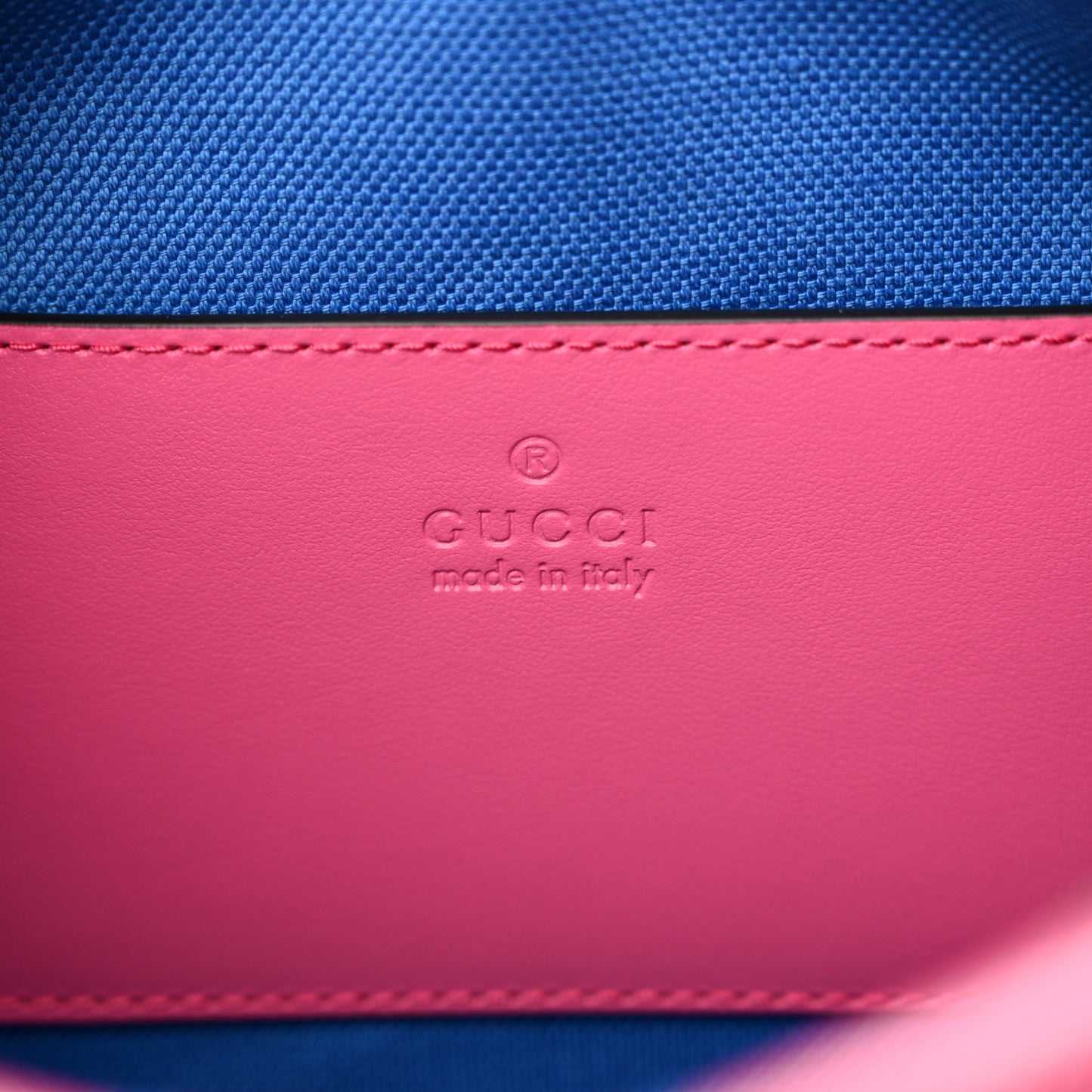 Calfskin GG Tennis Bi-Color Embossed Mini Duffle Bag Modern Fucsia Modern Blue