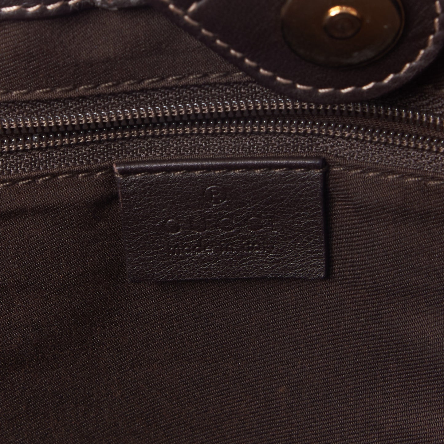 Monogram Medium D Gold Tote Bag Brown