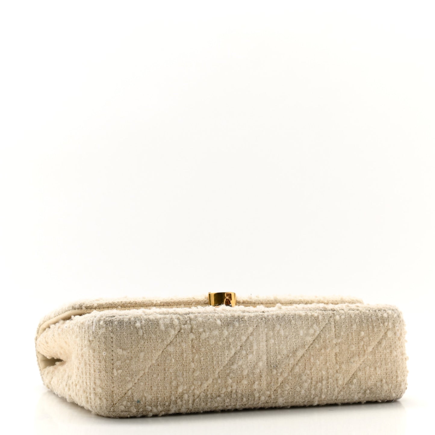 Boucle Tweed Patchwork Monogram Medium Jamie Baguette Craie