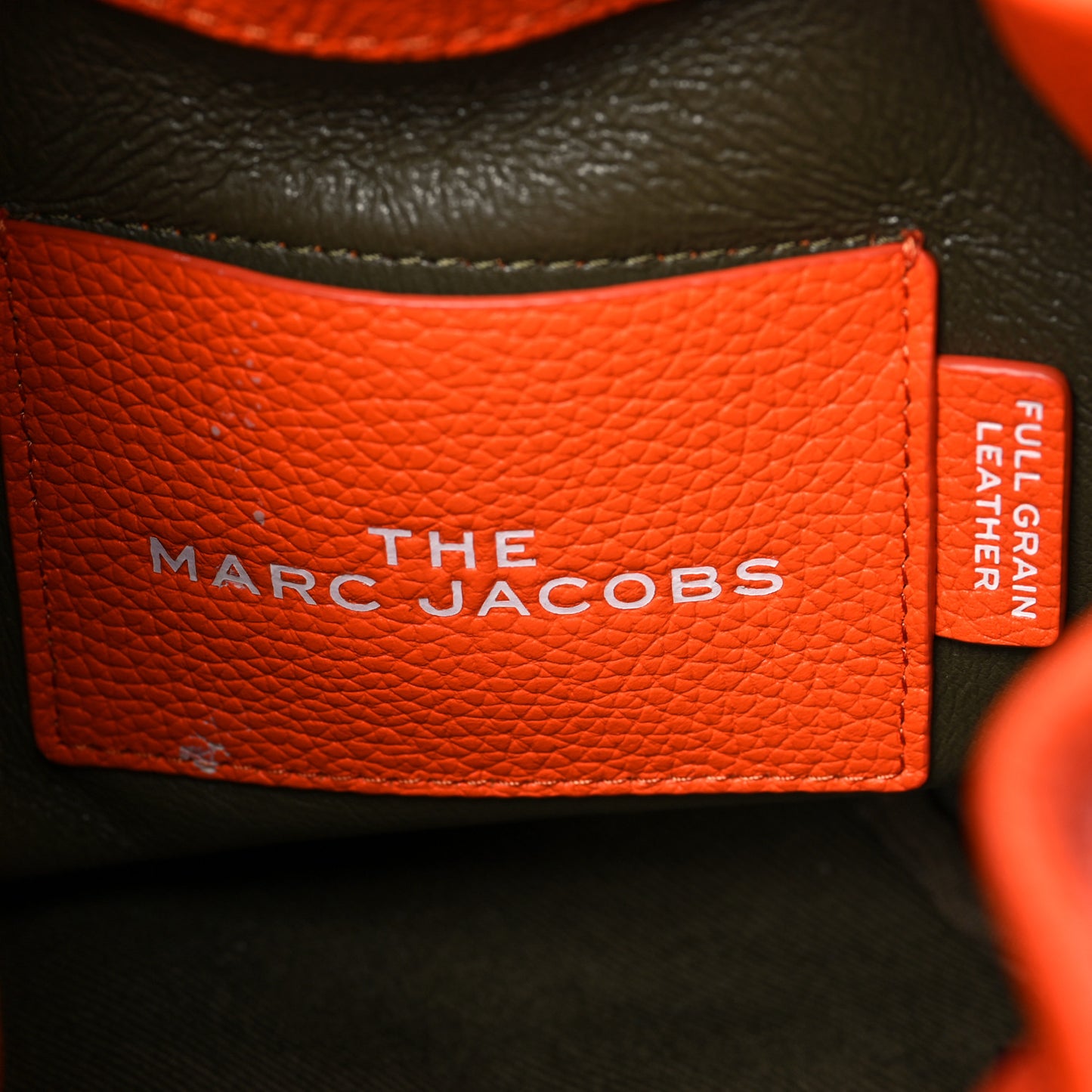 Grained Calfskin The Bucket Bag Orange