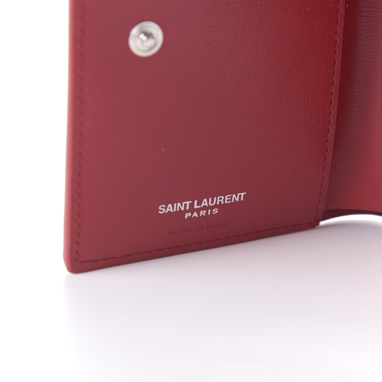 Smooth Calfskin Monogram Zipped Two-Part Wallet Red