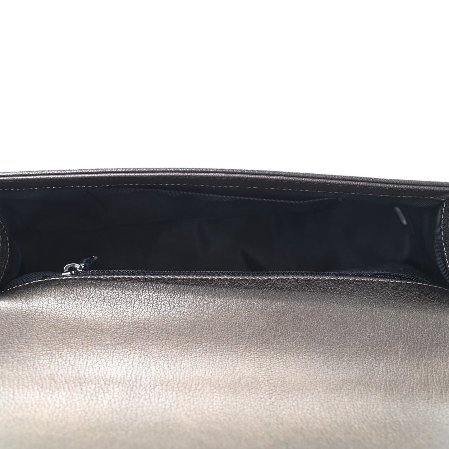 Iridescent Goatskin Quilted New Medium Boy Flap Dark Gold