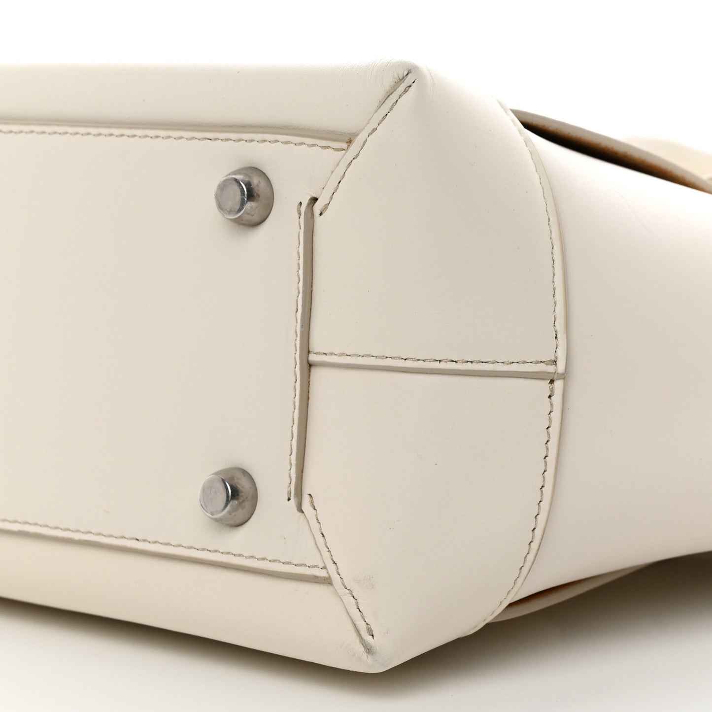 Calfskin Maxi Intrecciato Medium Arco White