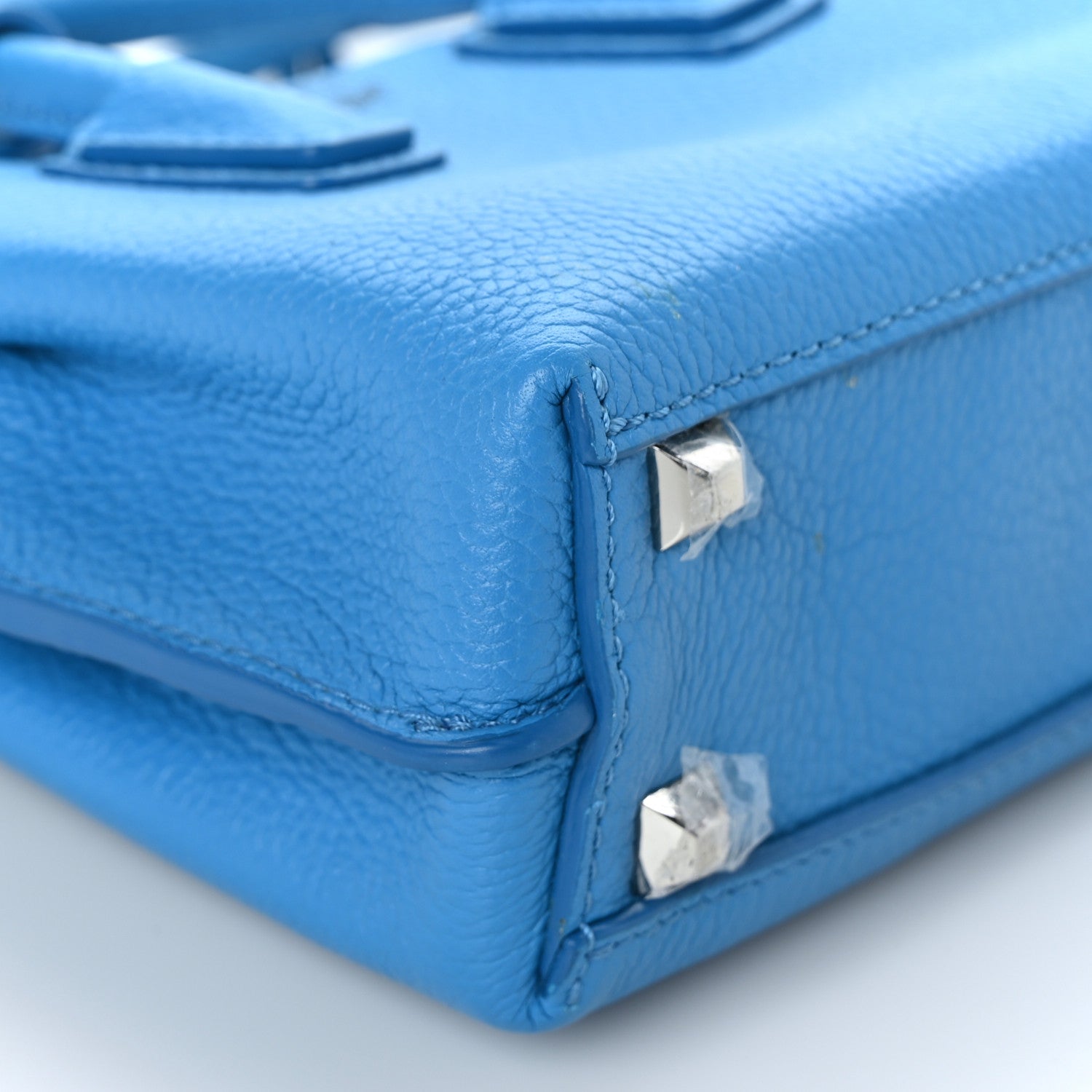 MCM Grained Calfskin X-Mini Milla Tote Tile Blue 7 of 9