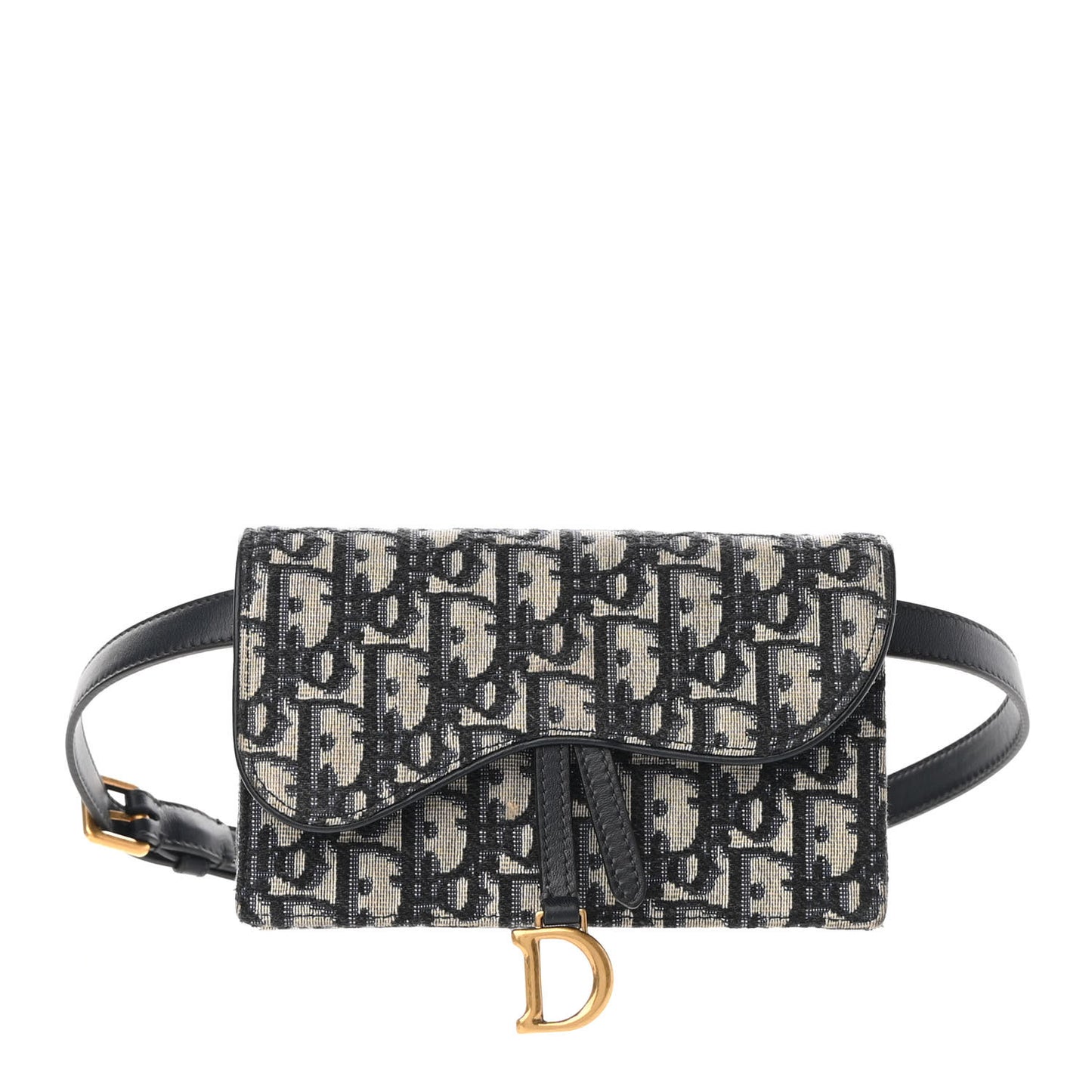 Oblique Saddle Belt Bag Blue