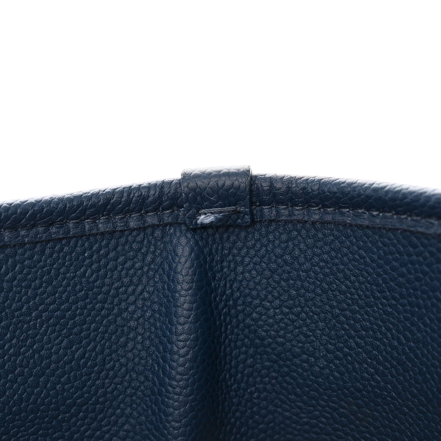 Glazed Calfskin Large Deauville Tote Blue