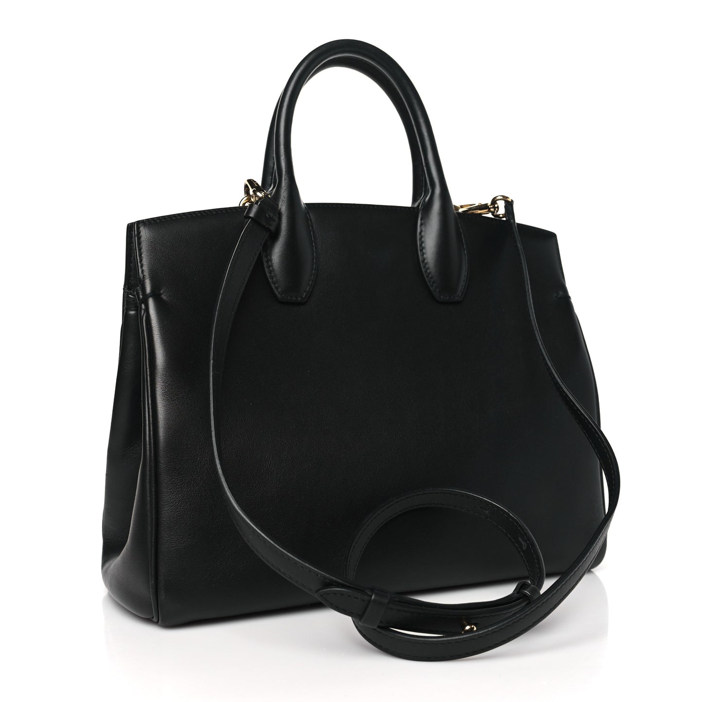 Calfskin Medium Studio Bag Black