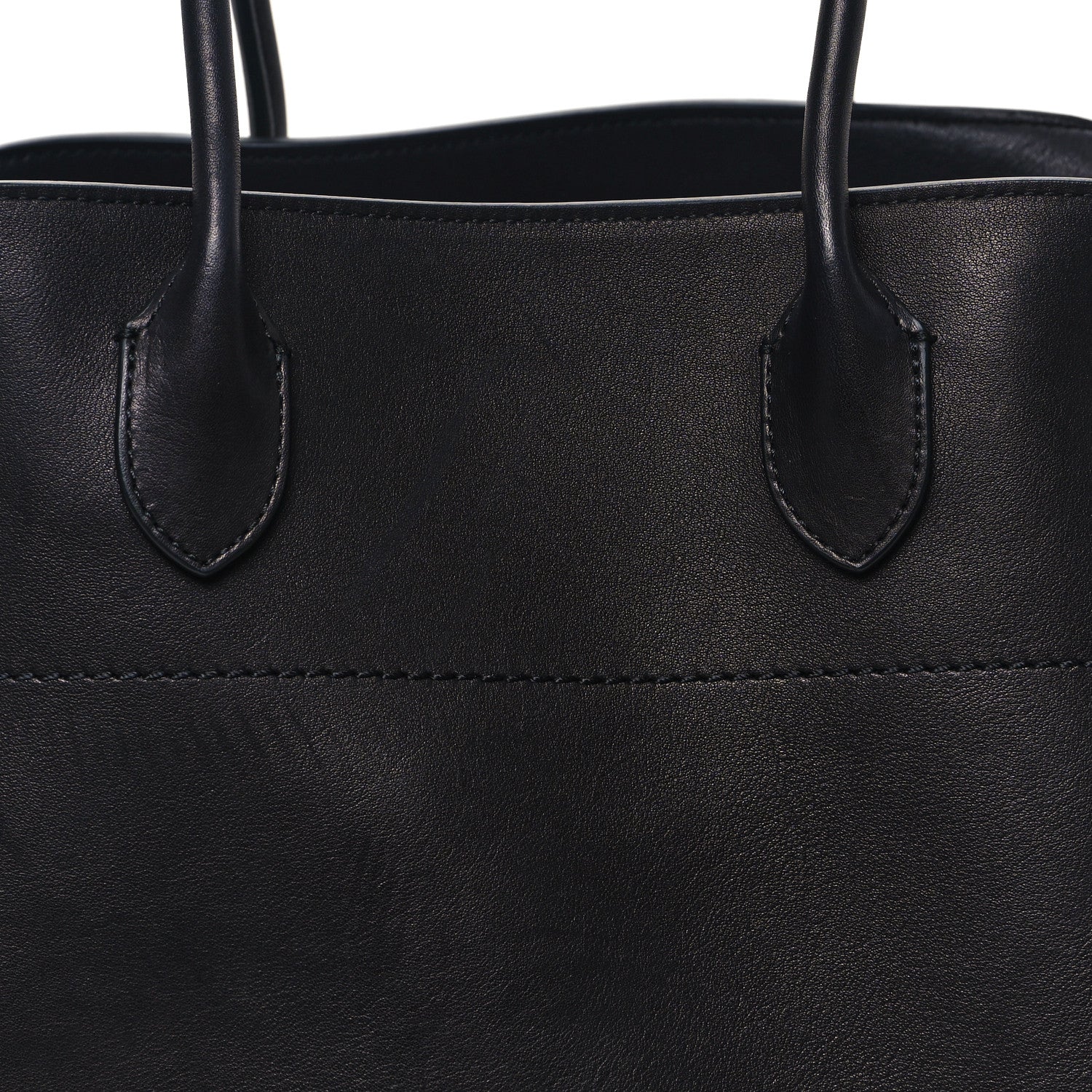 The Row Polished Saddle Calfskin Soft Margaux 15 Black 7 of 12