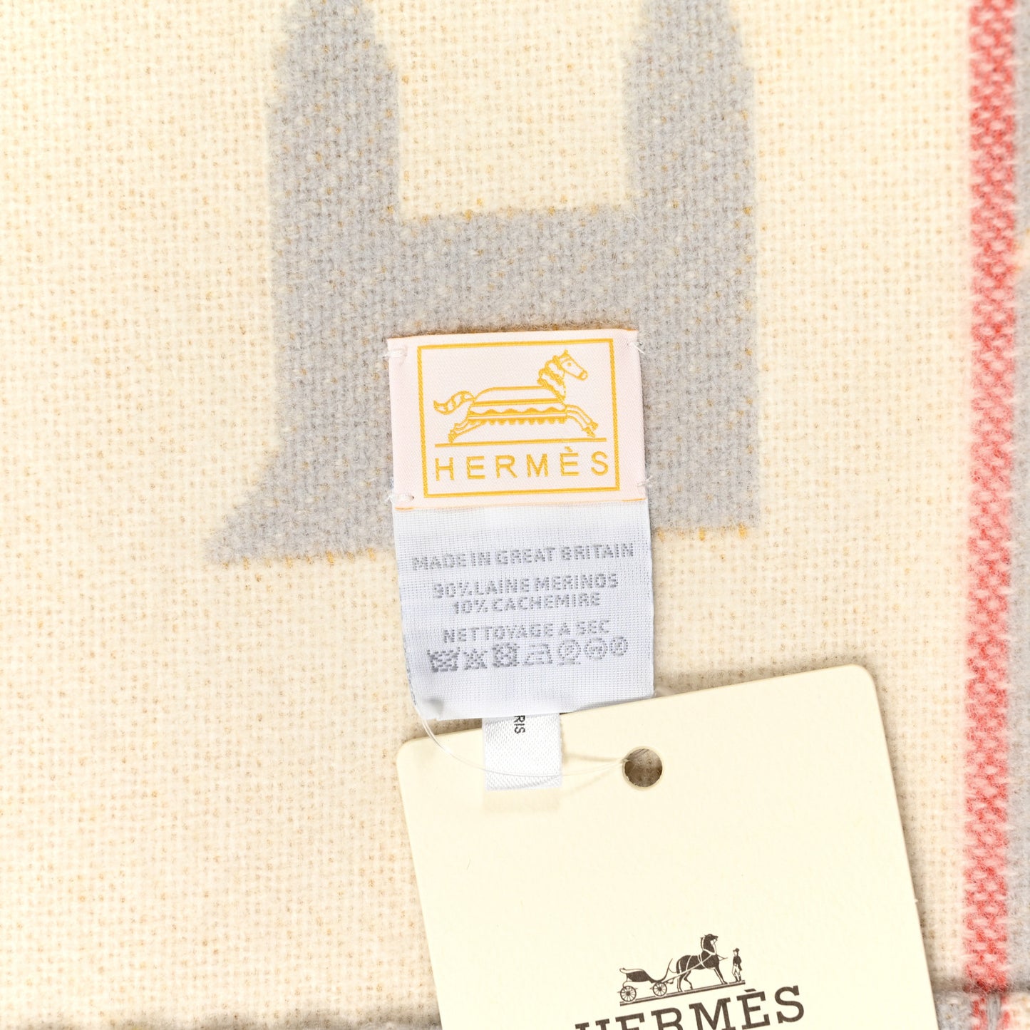 Wool Cashmere Avalon Epopee Blanket Jaune Miel Gris Perle