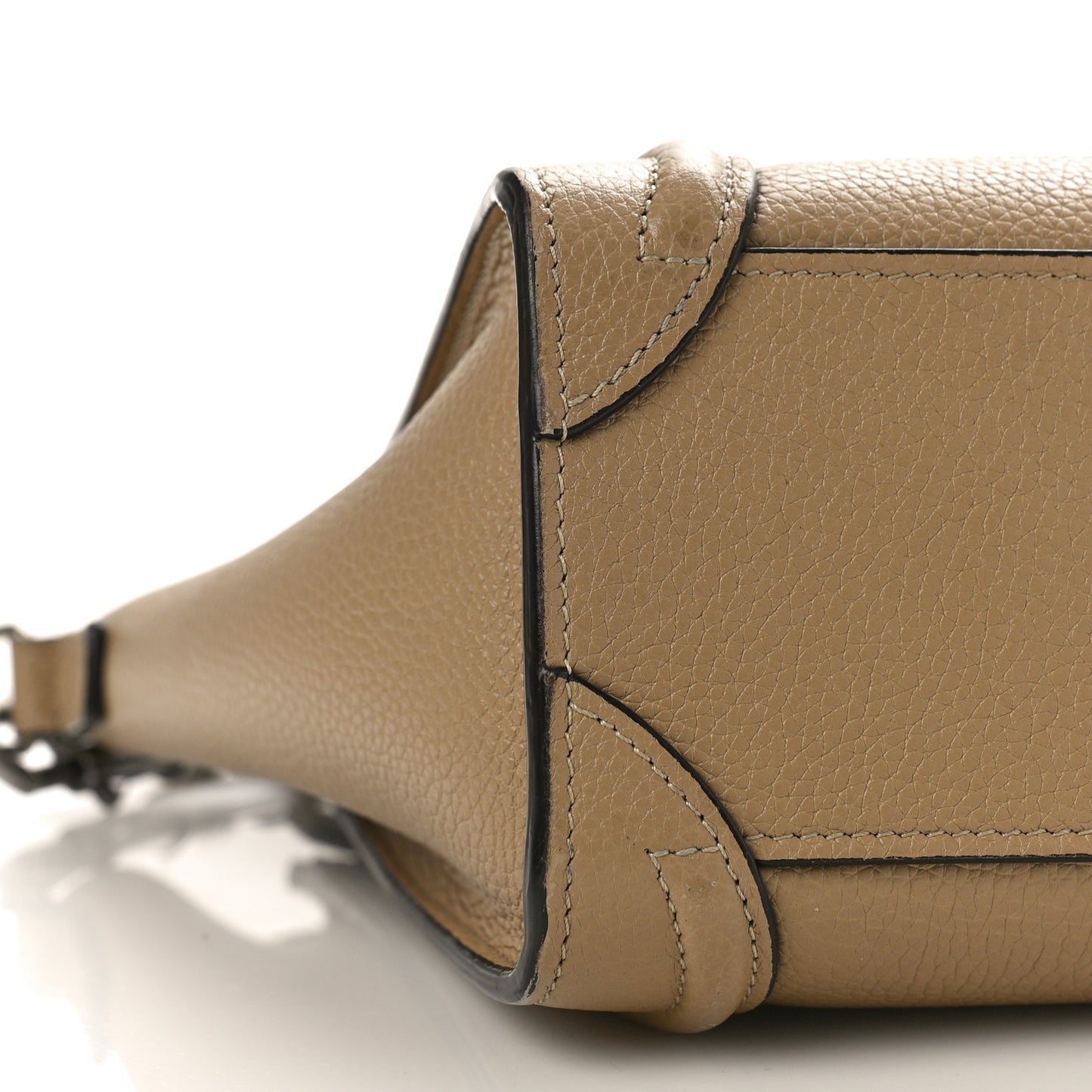 Drummed Calfskin Nano Luggage Dune