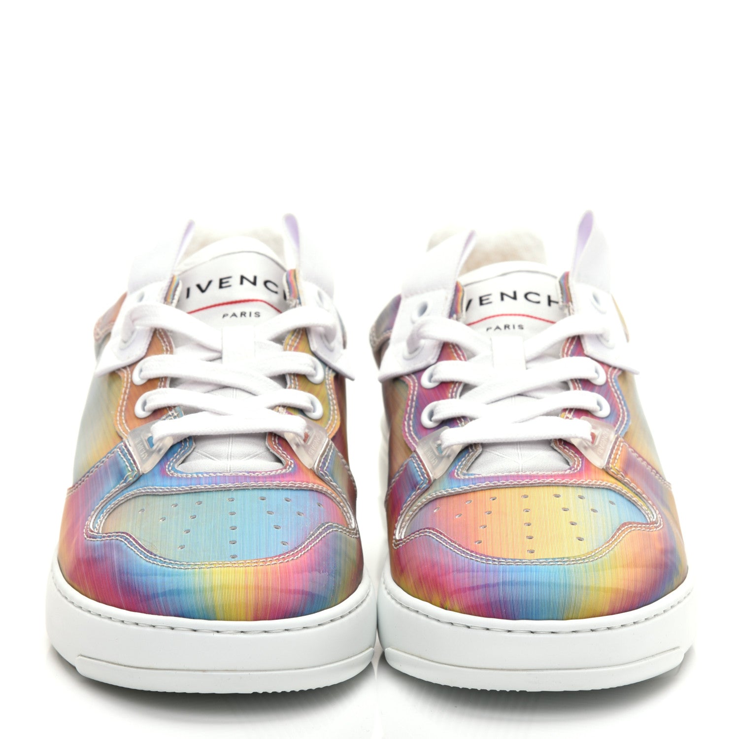 Givenchy Calfskin Wing Iridescent Low Top Sneakers 38.5 Multi 2 of 8