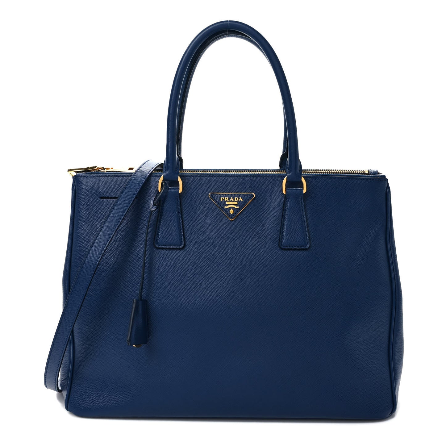 Saffiano Medium Galleria Double Zip Tote Bluette