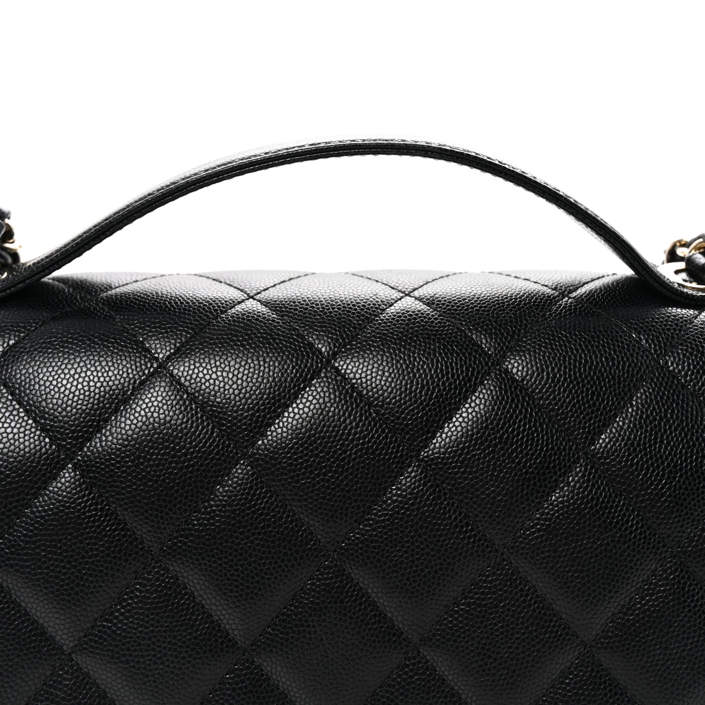 Caviar Quilted Large Business Affinity Flap Black
