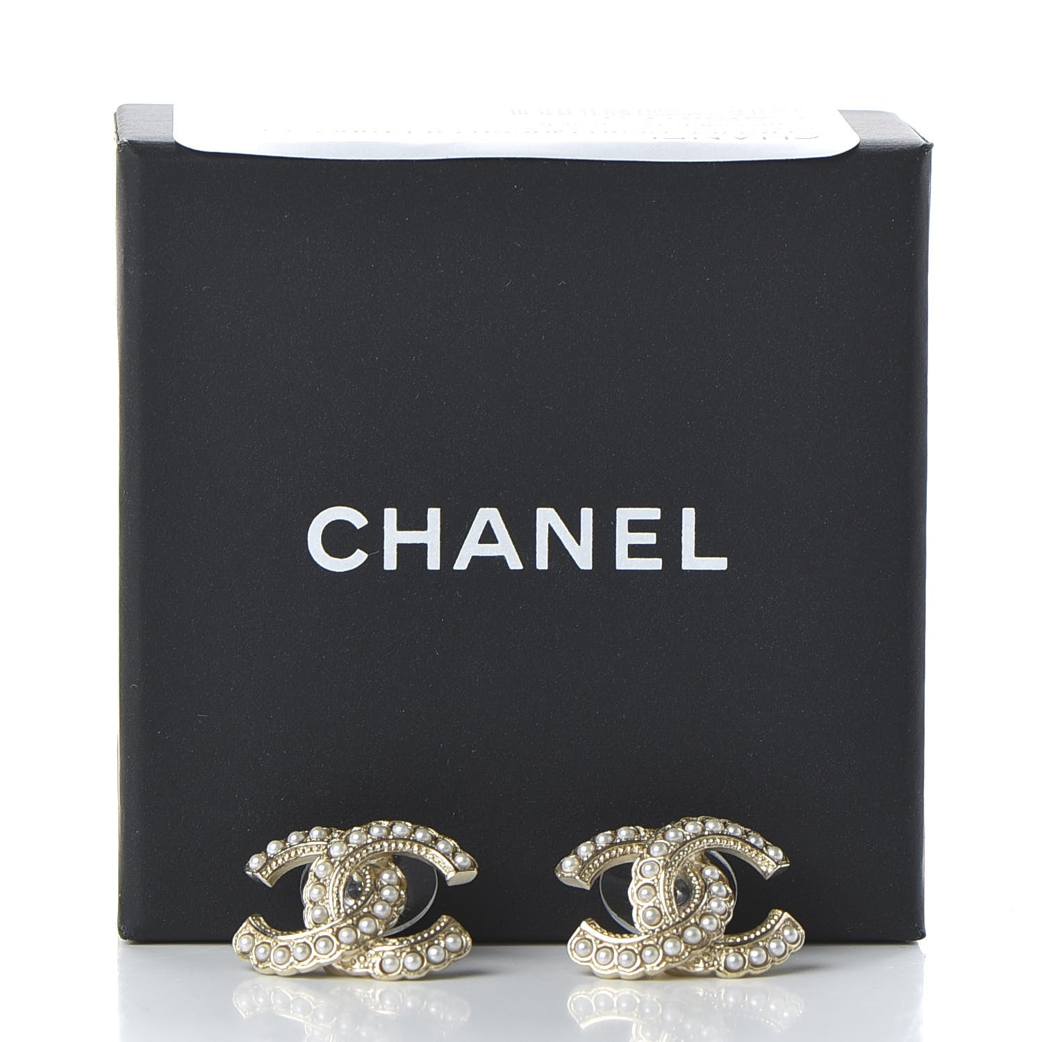 Chanel Pearl Queen of France CC Earrings Gold 5 of 5