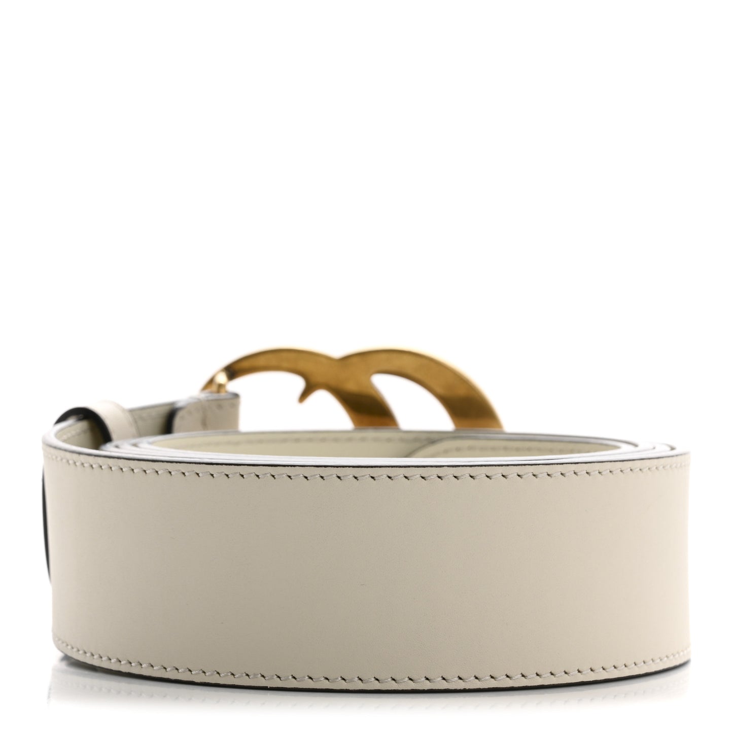 Calfskin Double G 40mm Belt 115 46 Mystic White
