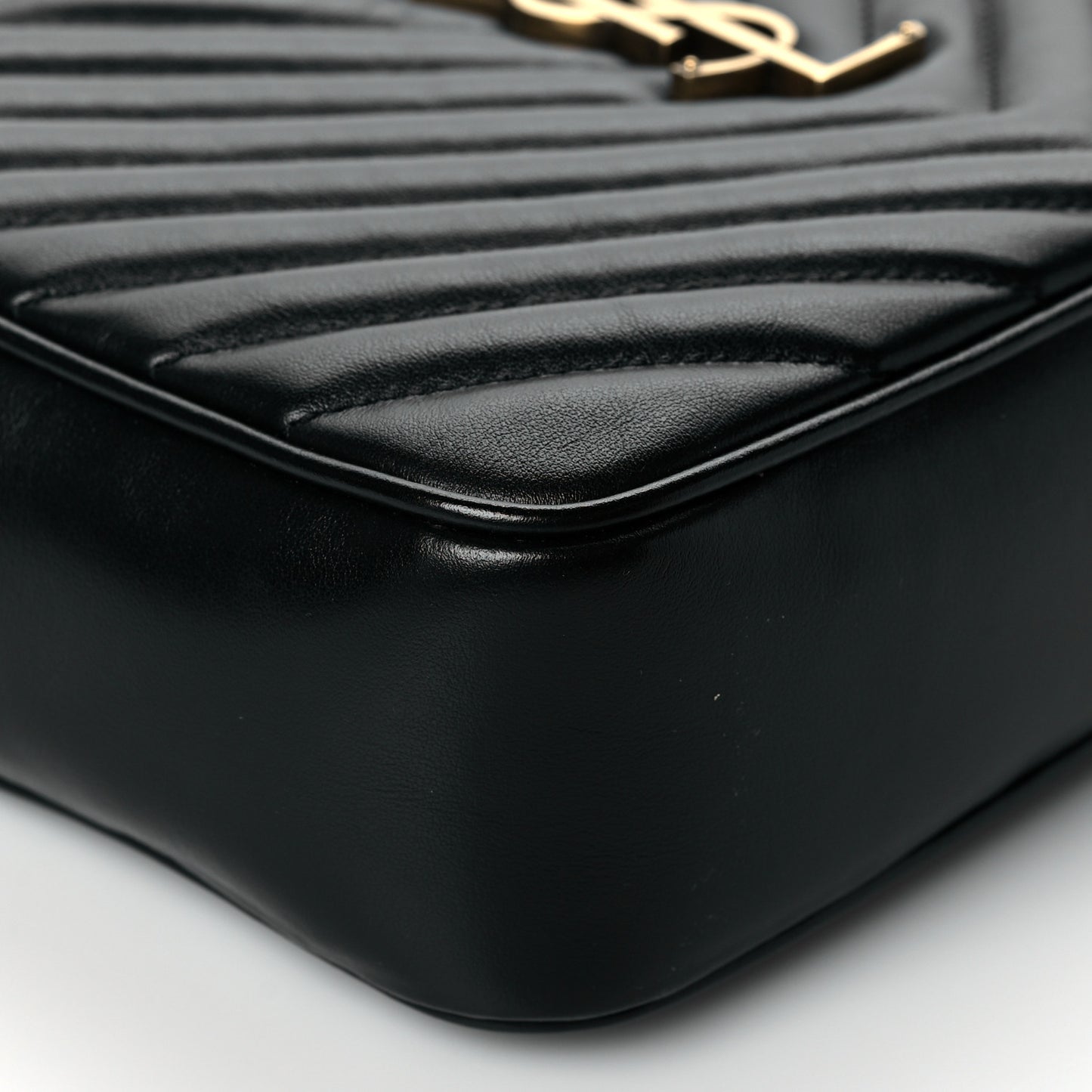 Calfskin Matelasse Monogram Lou Camera Bag Black