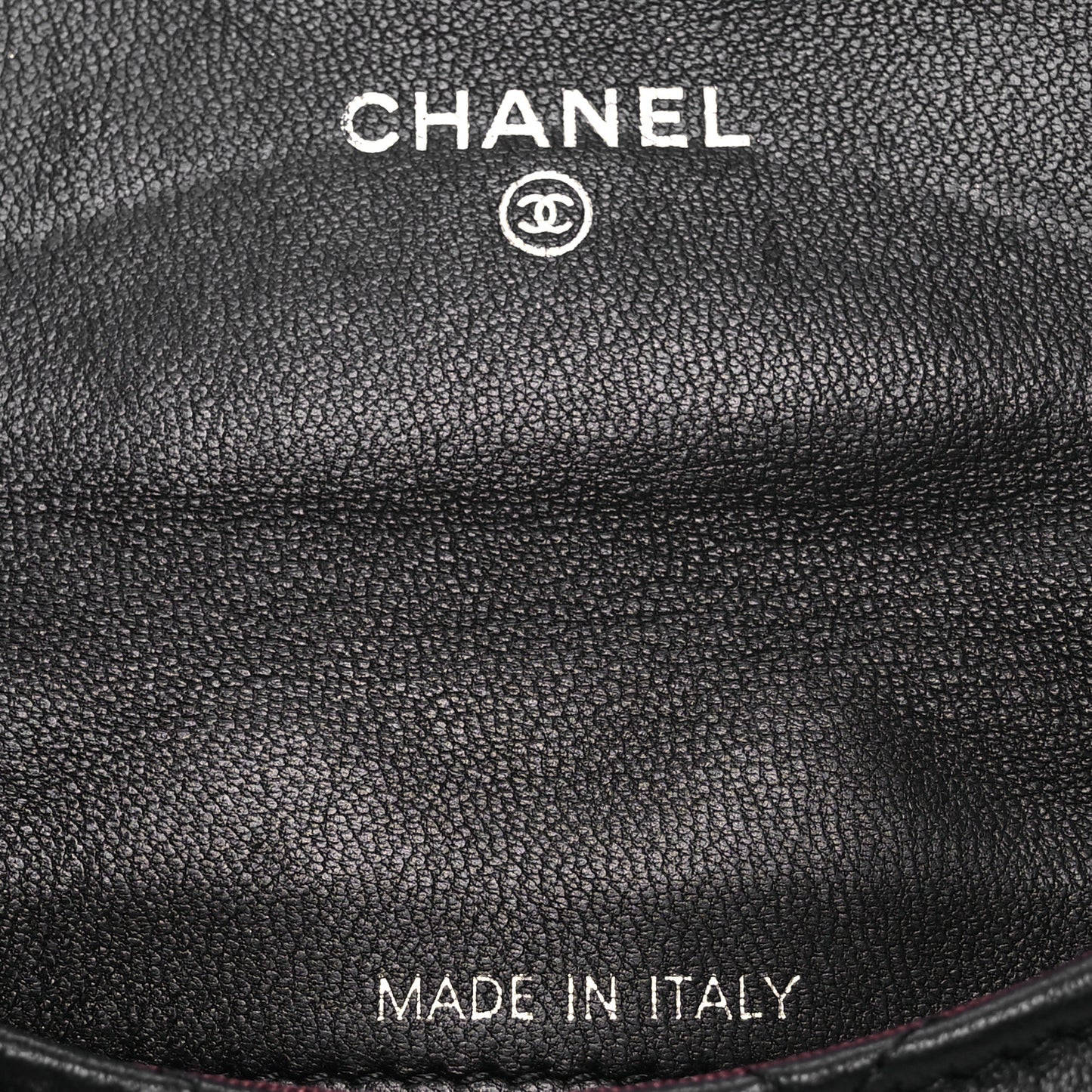 Lambskin Quilted Coin Purse Black