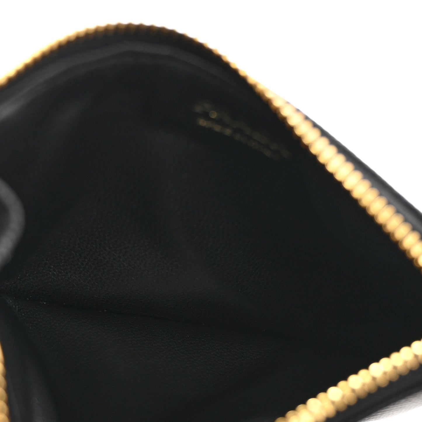 Saffiano Triangle Zip Card Holder Black