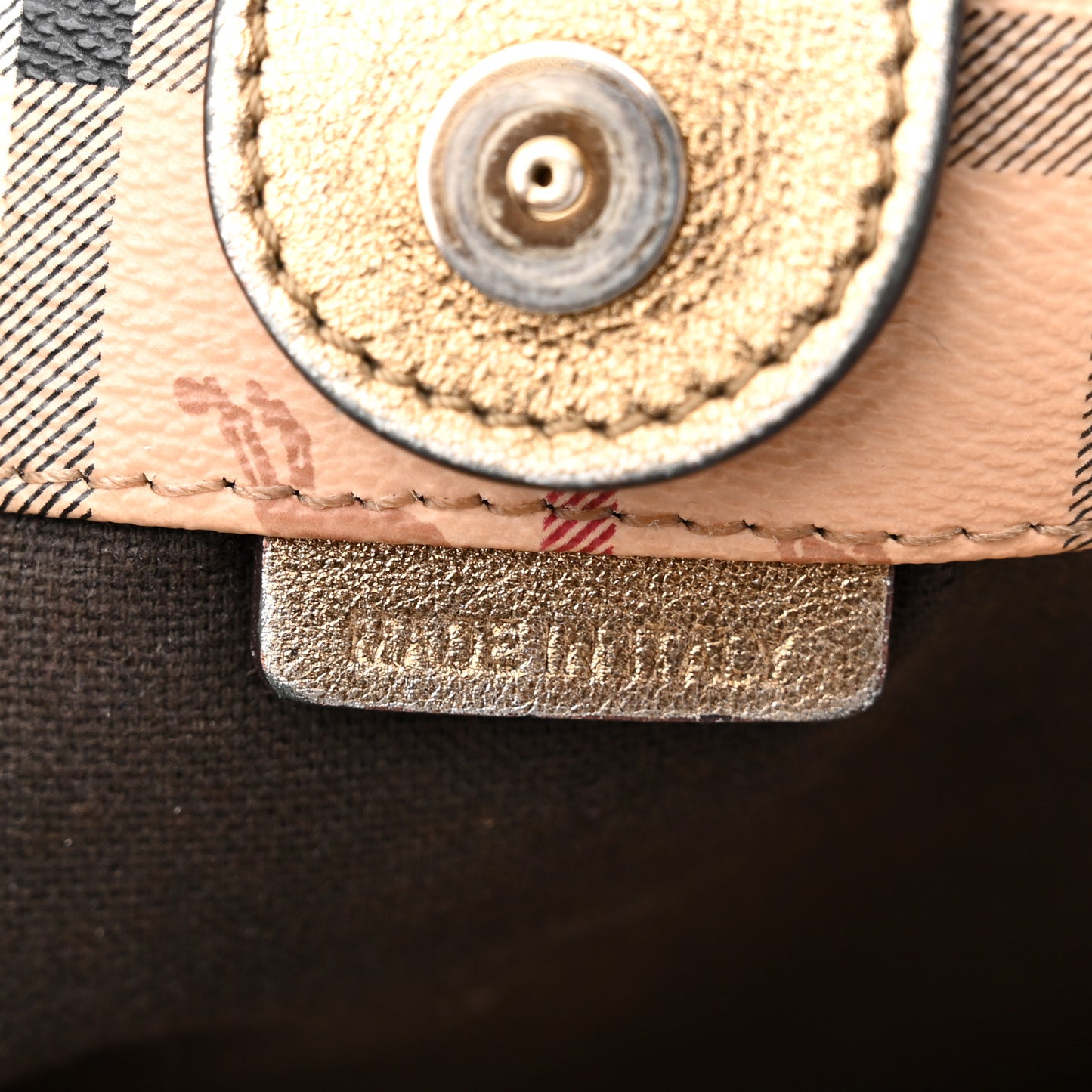 Haymarket Check Small Canterbury Tote Bronze
