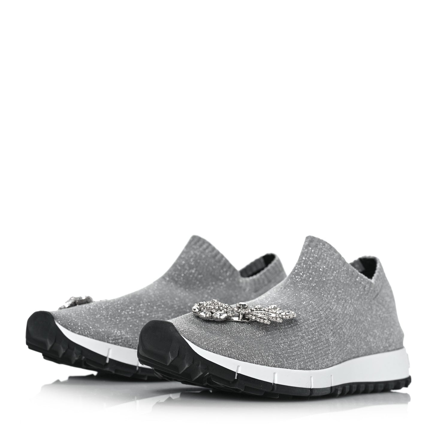 Knit Crystal Sneaker 37 Grey