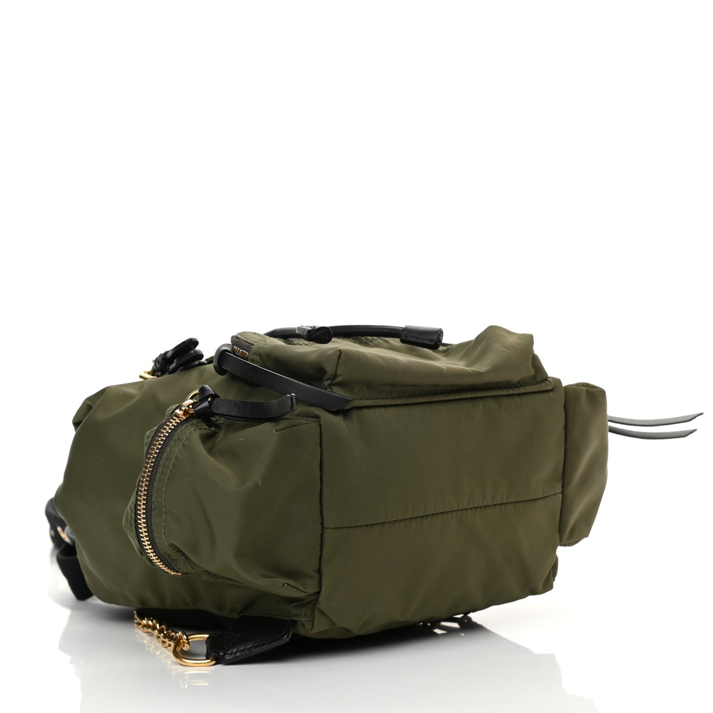 Nylon Small Crossbody Rucksack Backpack Canvas Green