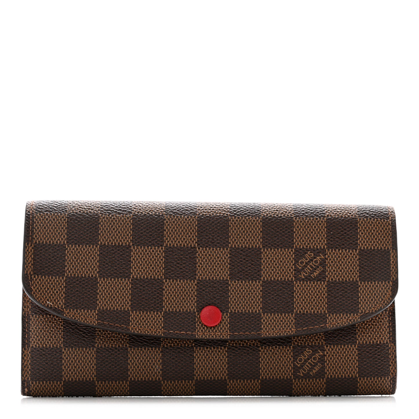 Damier Ebene Emilie Wallet Red