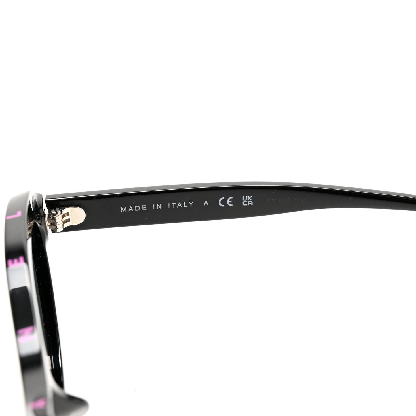Acetate Oval Sunglasses 5416-A Black Pink