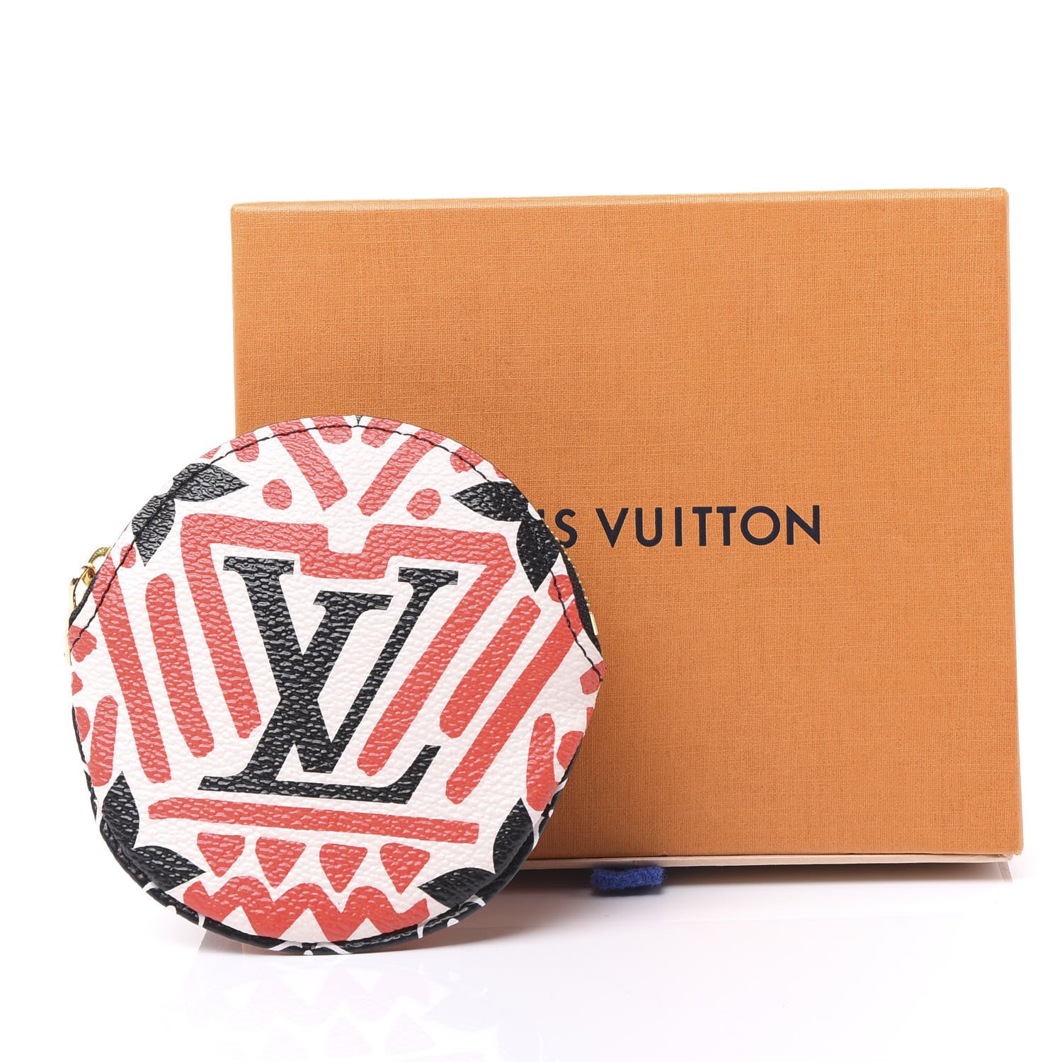 Louis Vuitton Monogram Giant Crafty Round Coin Purse Creme Rouge 9 of 9