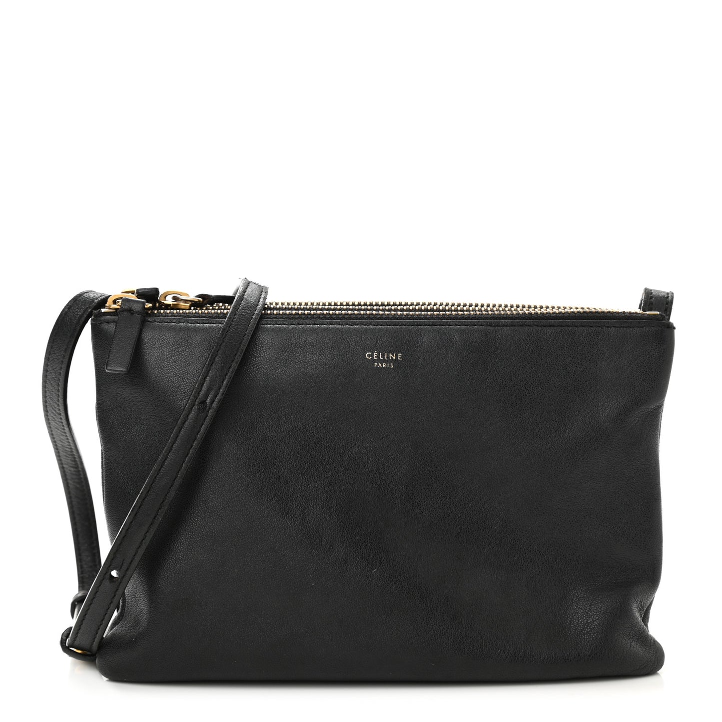 Lambskin Small Trio Crossbody Bag Black