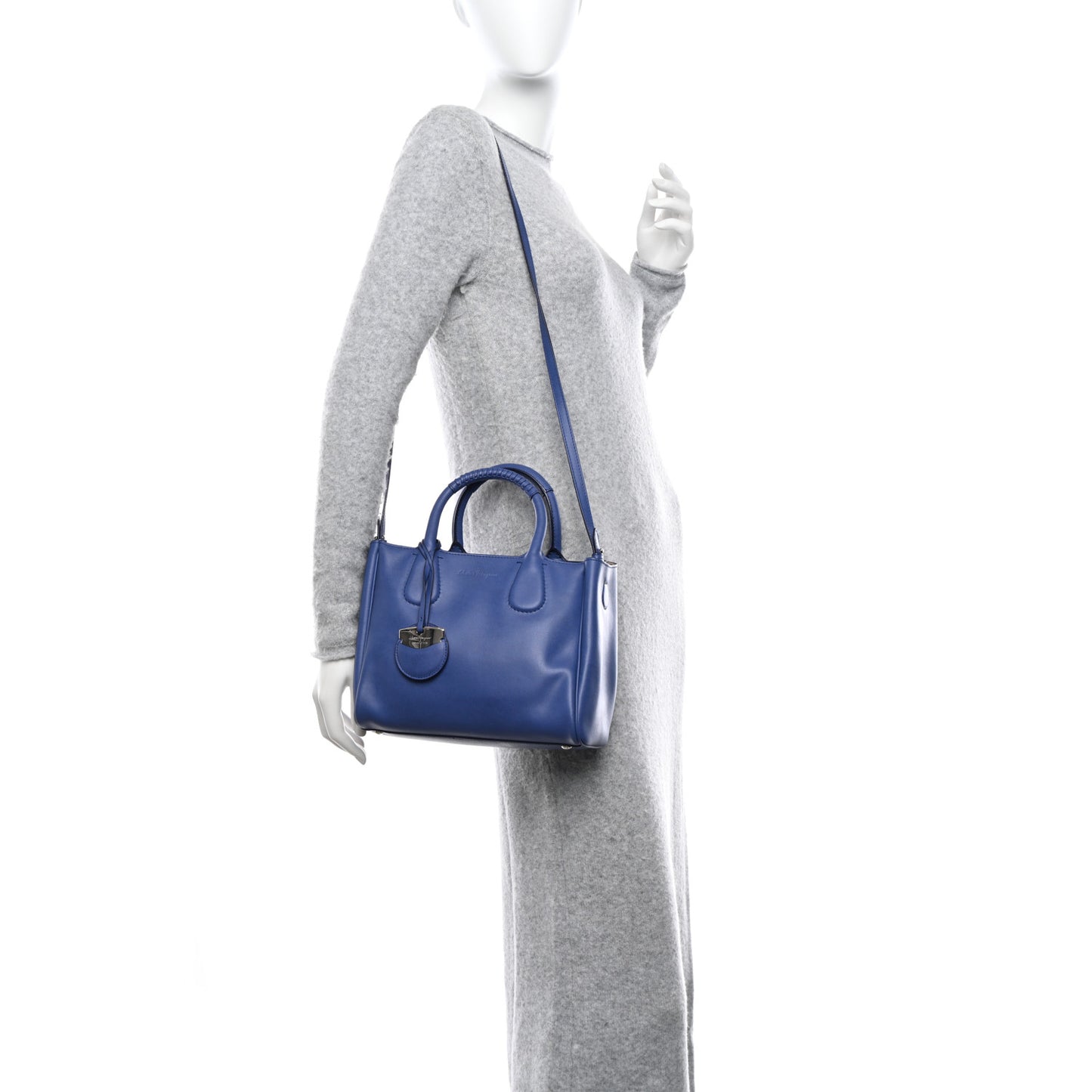 Calfskin Double Handle Small Nolita Satchel Blue