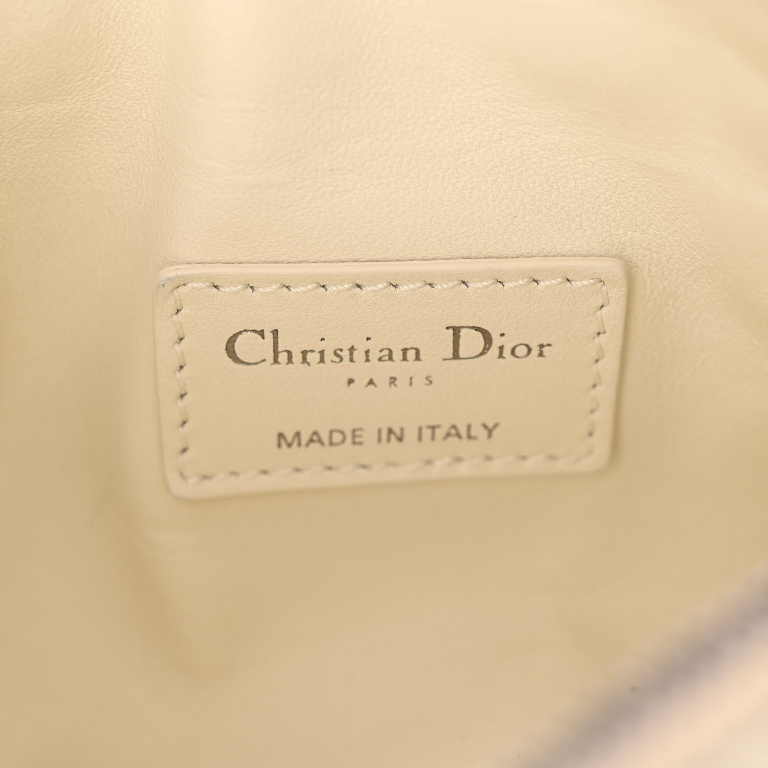 Christian Dior Calfskin Macrocannage Small Diortravel Nomad Pouch Ivory 6 of 10