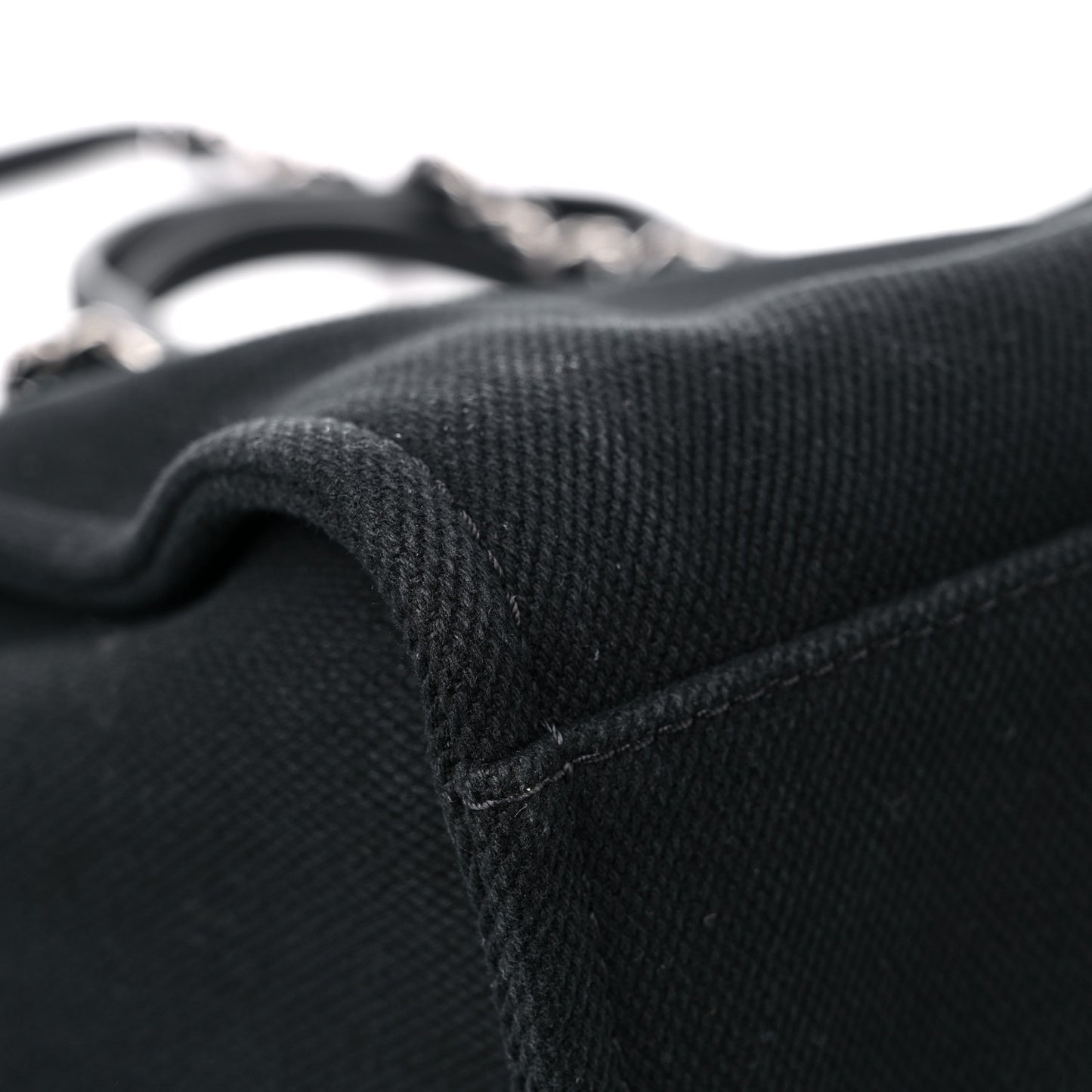 Canvas Pearl Medium Deauville Tote Black