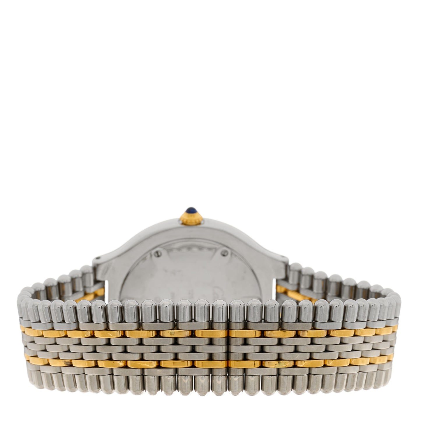 Stainless Steel 18K Yellow Gold 34mm Must De 21 Bullet Link Quartz Watch