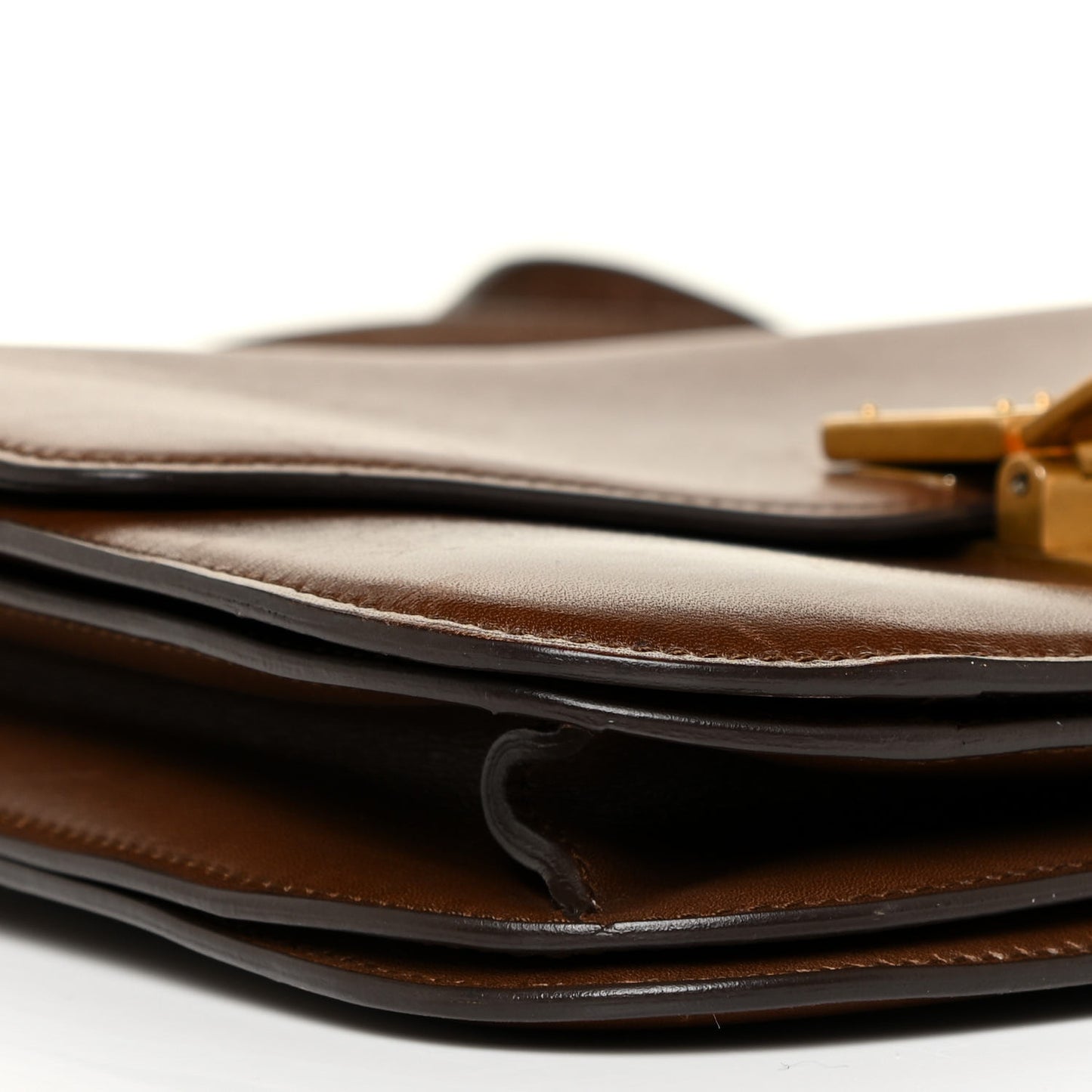 Box Calfskin Medium Classic Box Flap Bag Havana