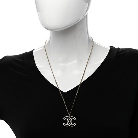 Crystal CC 100 Anniversary Necklace Gold