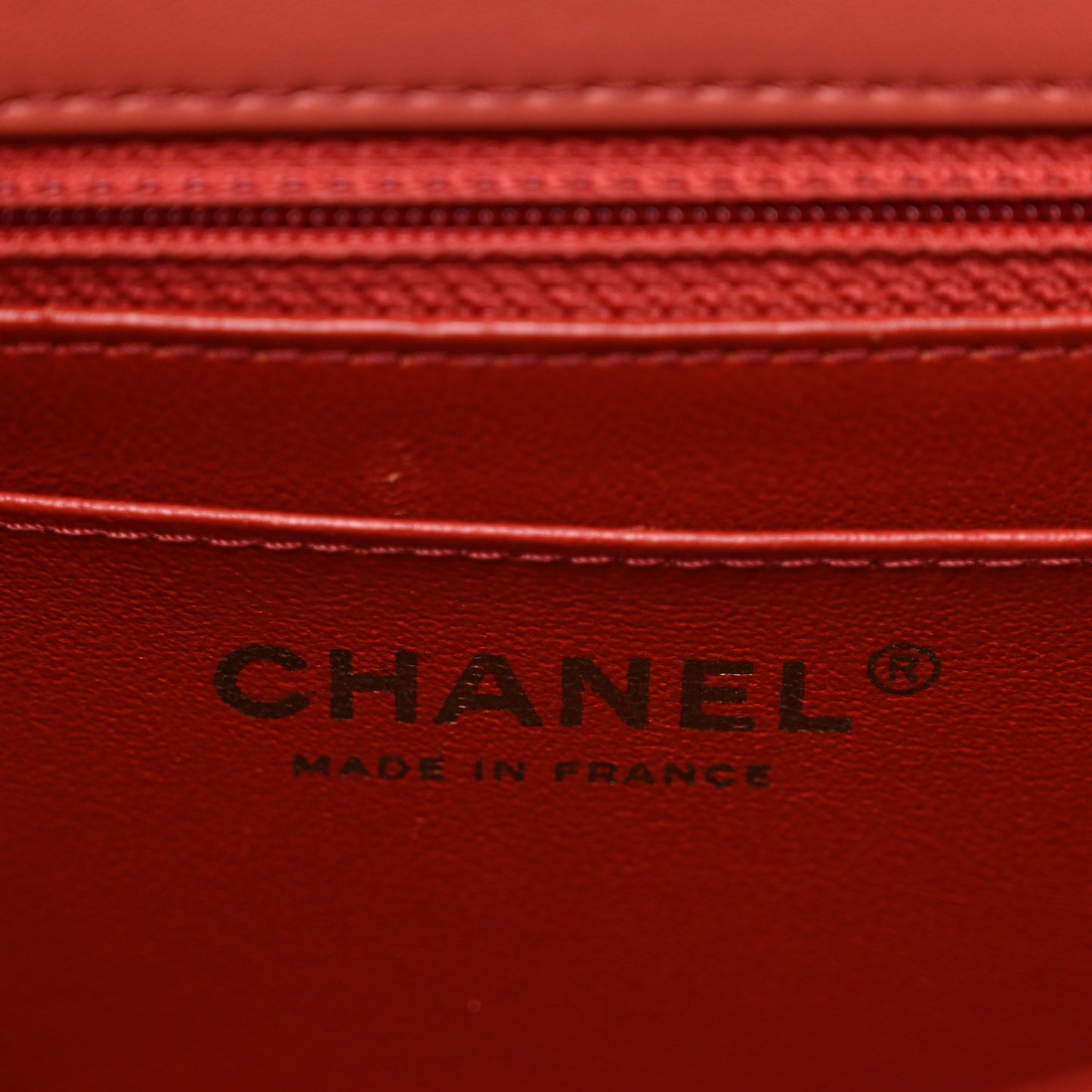 Lambskin Chevron Quilted Mini Square Flap Rosewood