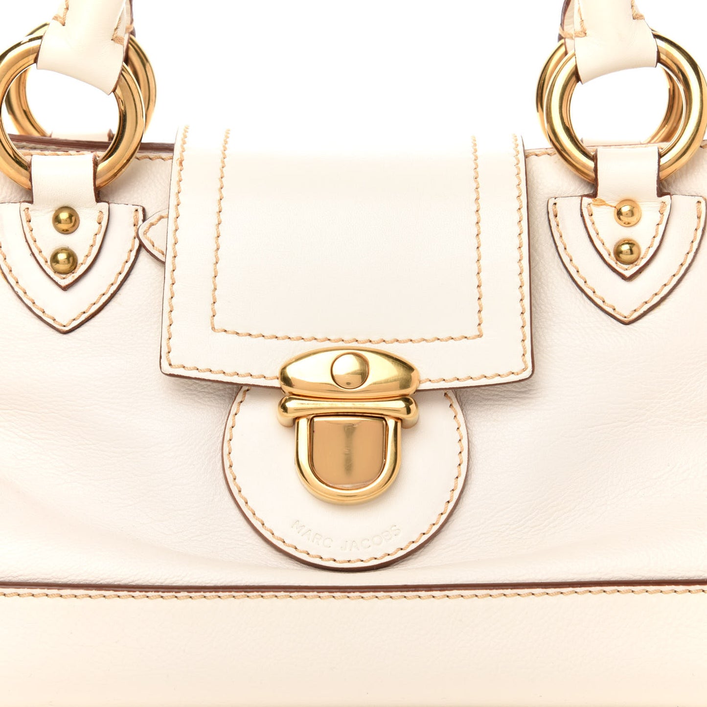 Calfskin Guinevere Satchel White
