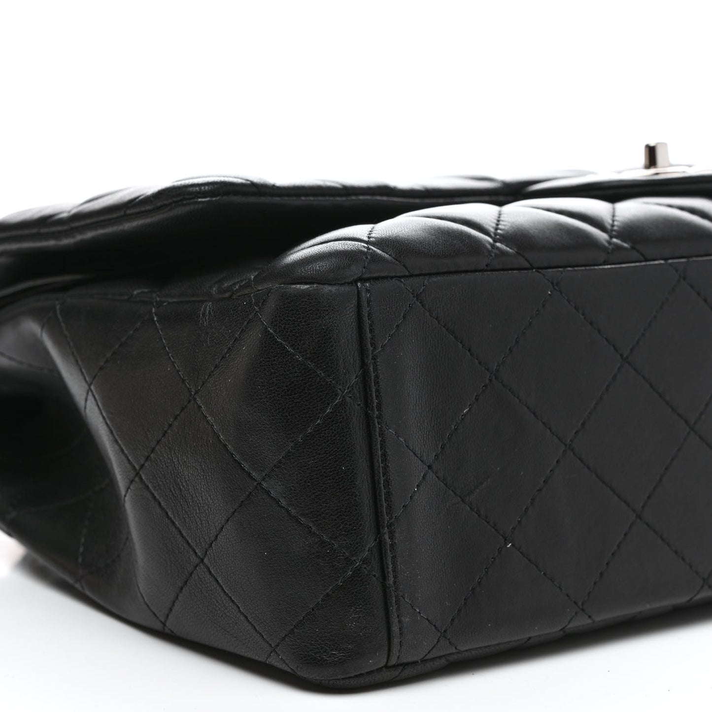 Lambskin Quilted Maxi Double Flap Black