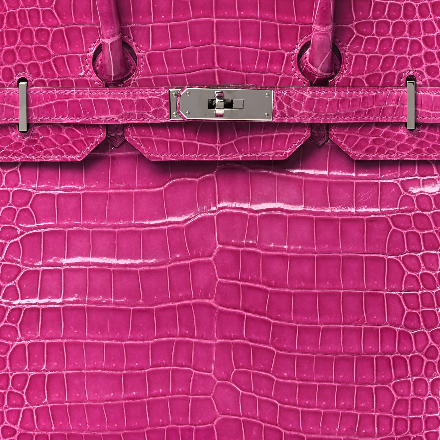 Shiny Porosus Crocodile Birkin 35 Rose Scheherazade