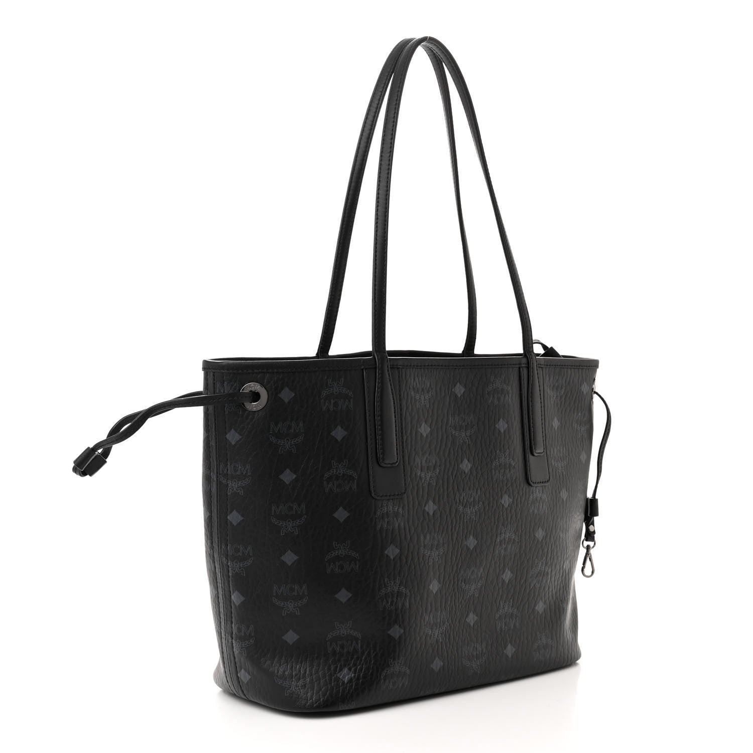MCM Visetos Small Liz Reversible Shopper Tote Black 5 of 19