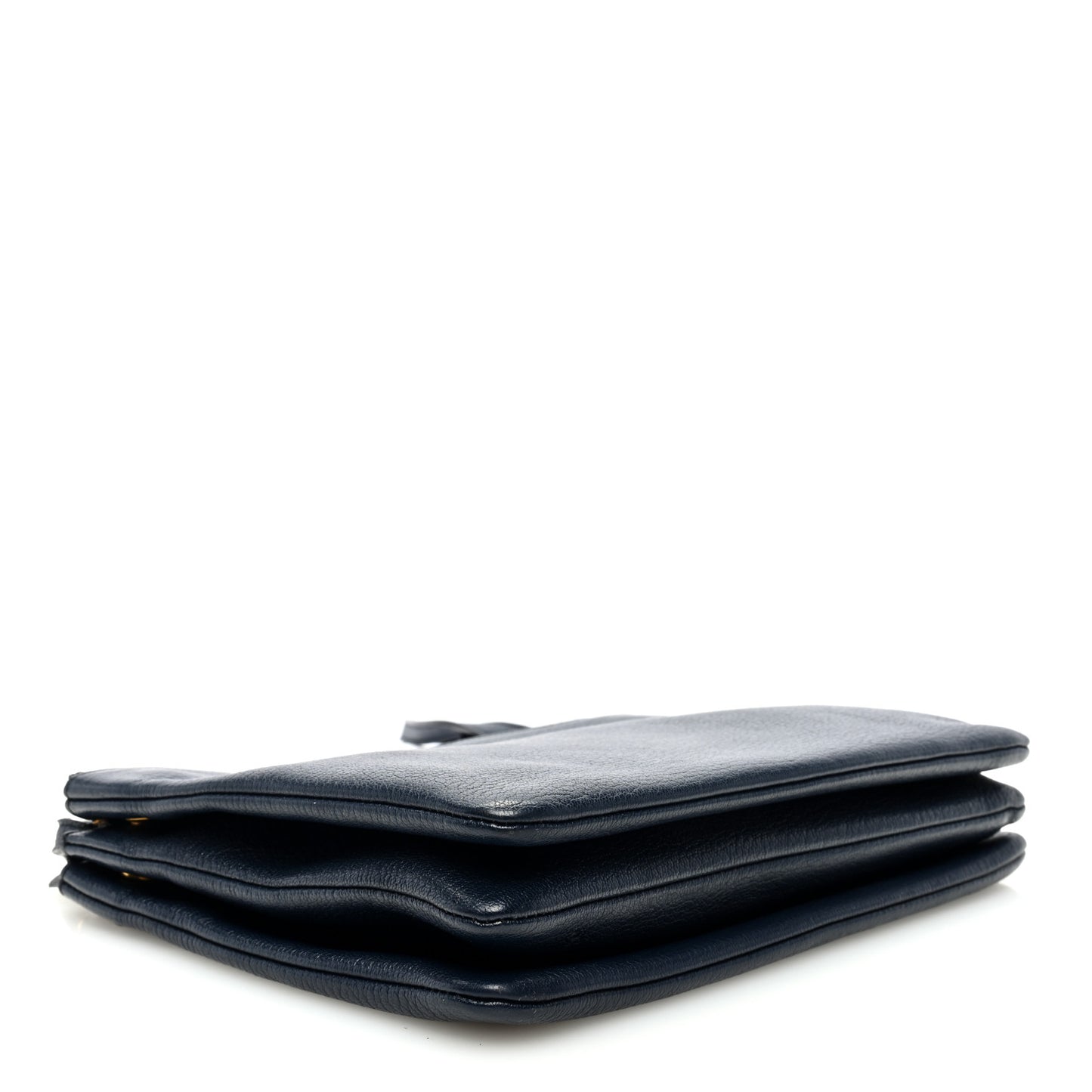 Lambskin Large Trio Crossbody Bag Navy Blue