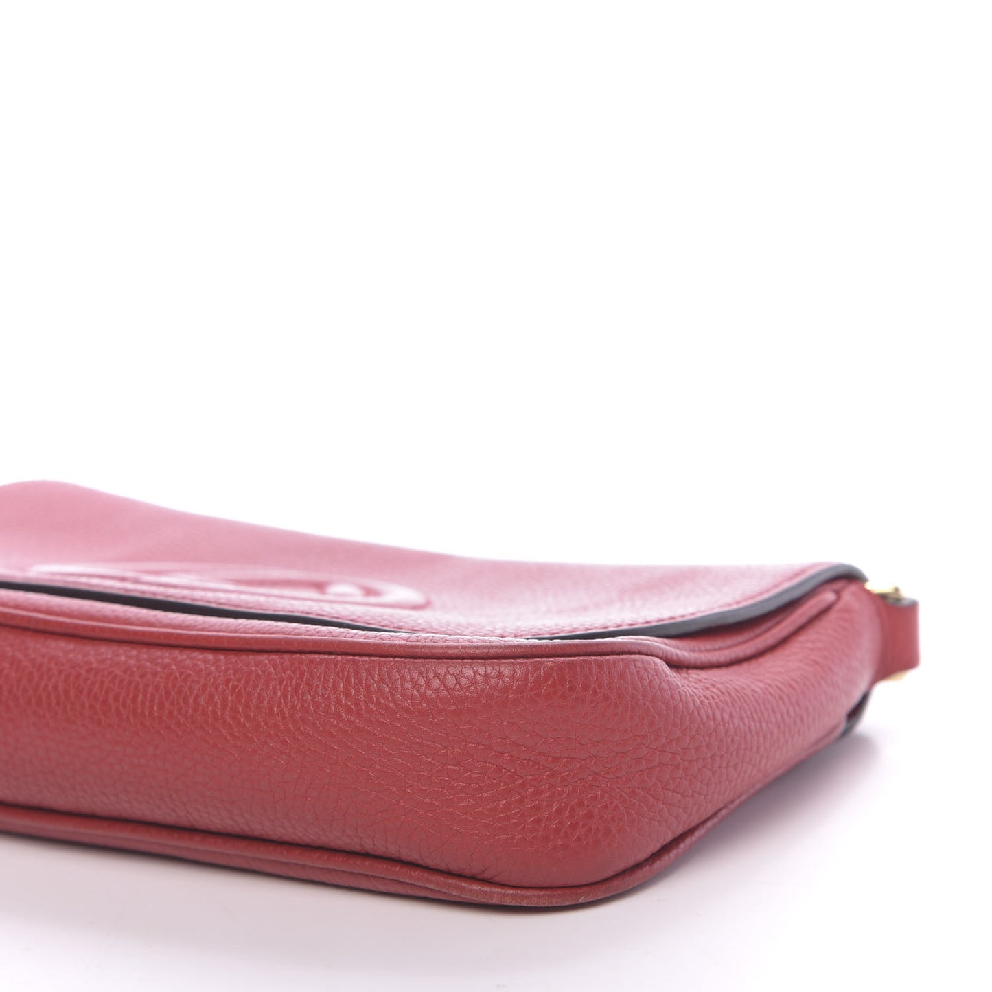 Pebbled Calfskin Medium Soho Flap Crossbody Vibrant Red