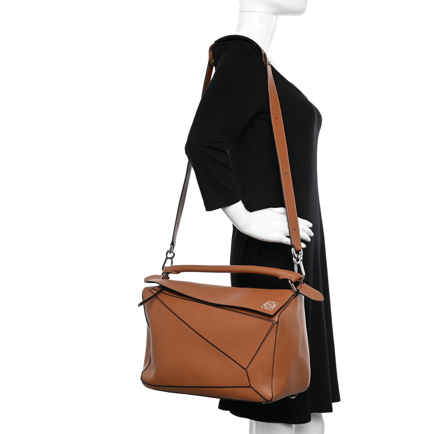 Calfskin Large Puzzle Bag Tan