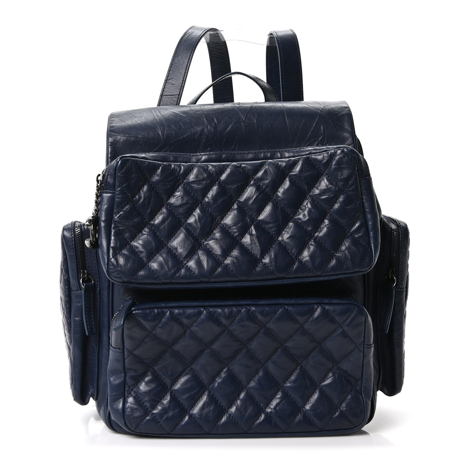 Chanel Aged Calfskin Quilted Medium Casual Rock Airlines Backpack